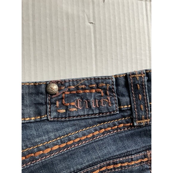 Cruel Loren Straight Flare Legs Jeans - Blue Size: 7XL Stitched Rodeo Cowboy Sty - Picture 4 of 13